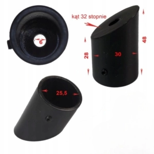 Uchwyt do Profili Okrągłych fi 25mm Mocowanie Skośne 32 st balustrady harfy